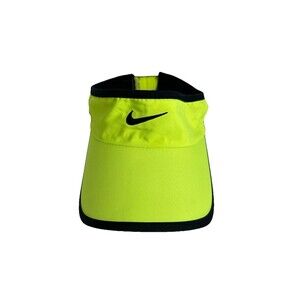 Nike Featherlight Dri fit  Women's Neon Yellow Visor Cap Adjustable Tennis Golf